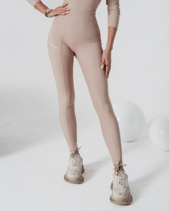 Legginsy damskie OLAVOGA JULES beż - FashionPlace - 1