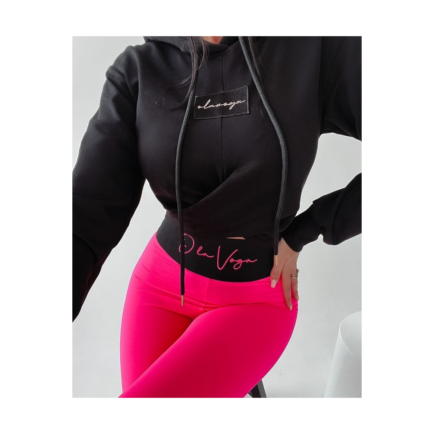 Legginsy damskie OLAVOGA PIA neon róż - FashionPlace - 2