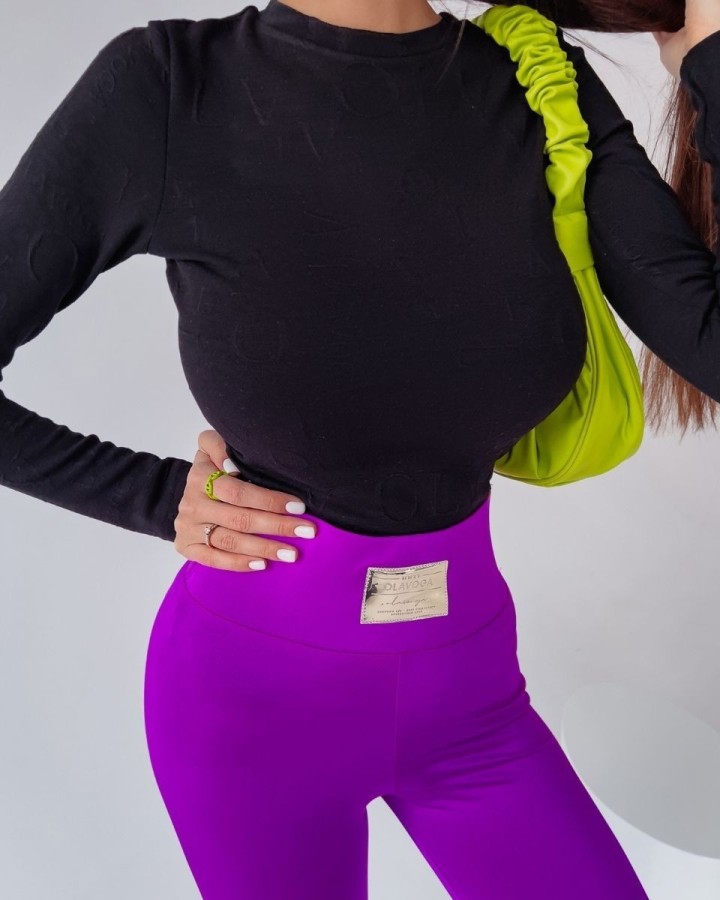 Legginsy damskie OLAVOGA JUDITH fiolet - FashionPlace - 7
