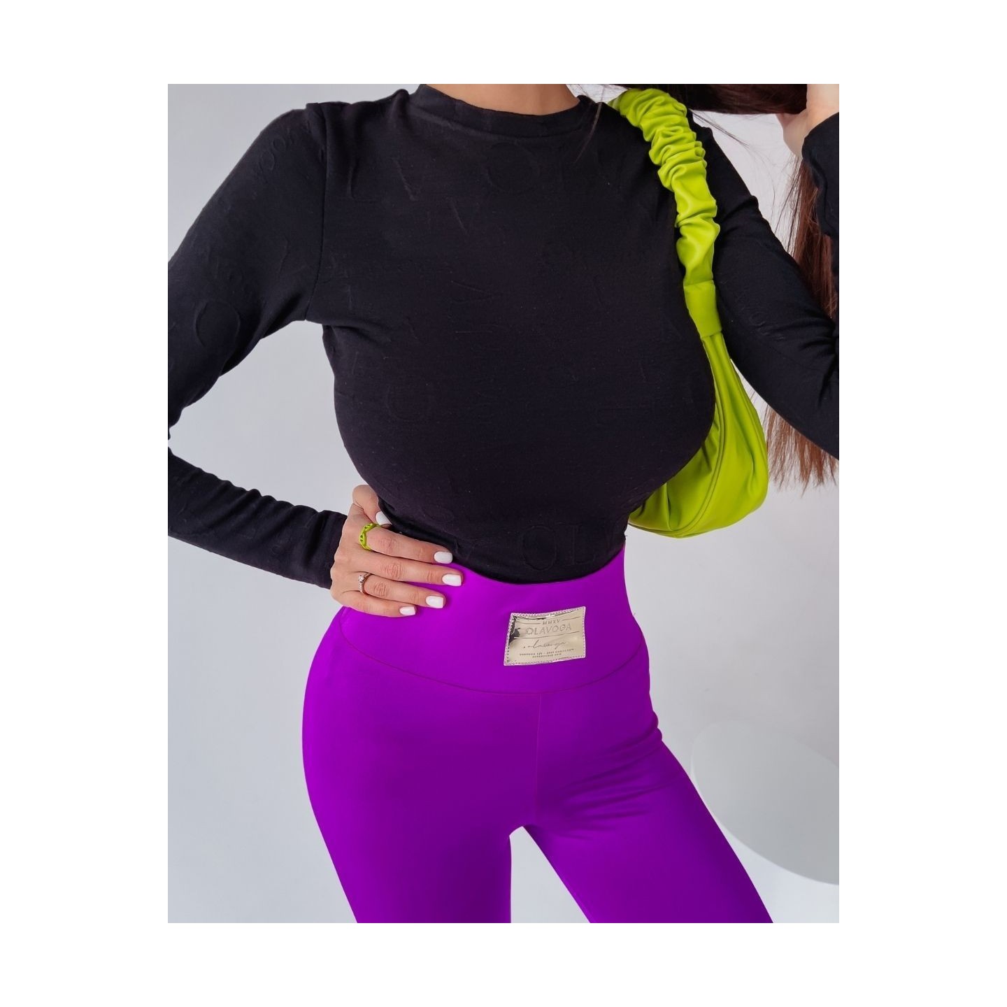 Legginsy damskie OLAVOGA JUDITH fiolet - FashionPlace - 7