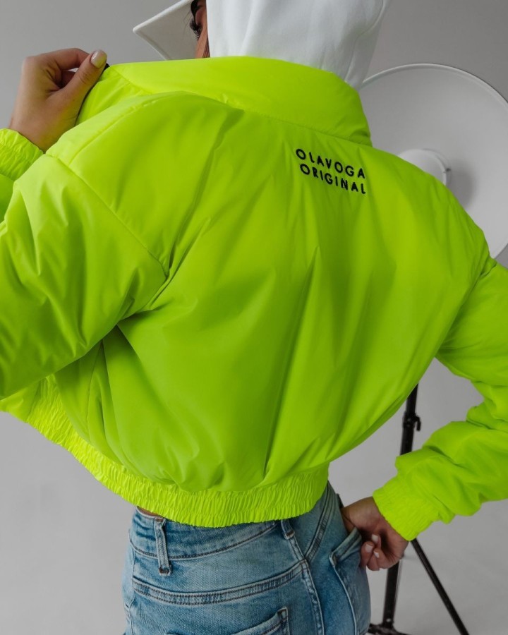 Kurtka damska OLAVOGA EMILY neon limonka - FashionPlace - 3