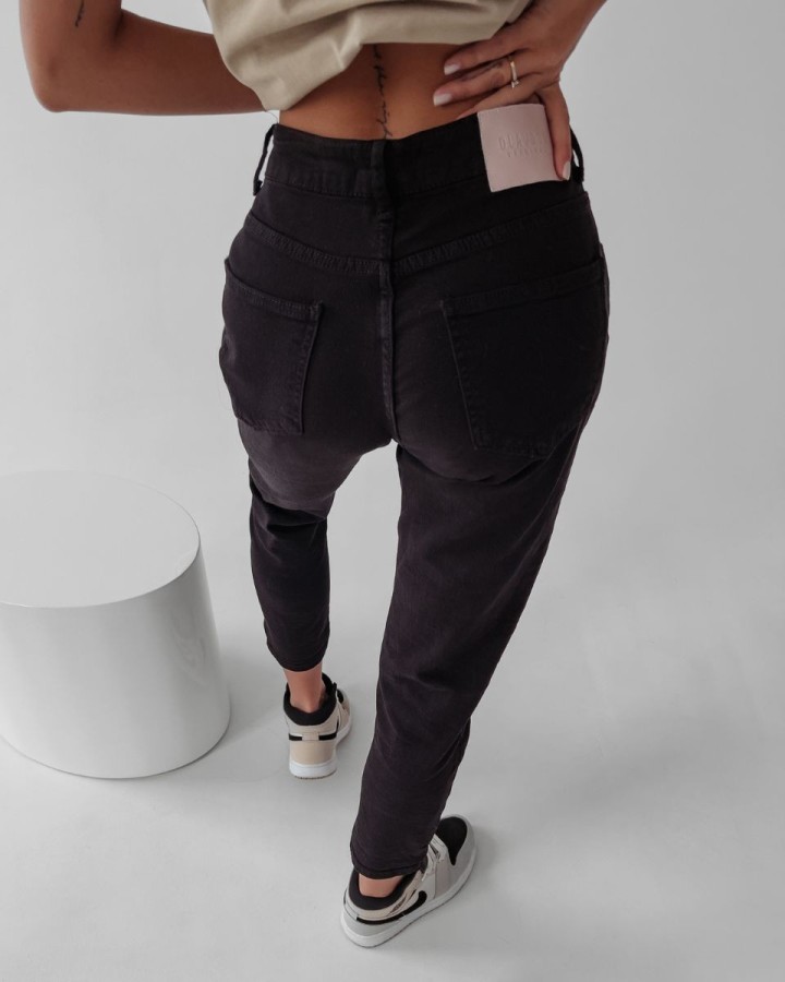 Spodnie jeansowe damskie OLAVOGA RUBIS czerń - FashionPlace - 2