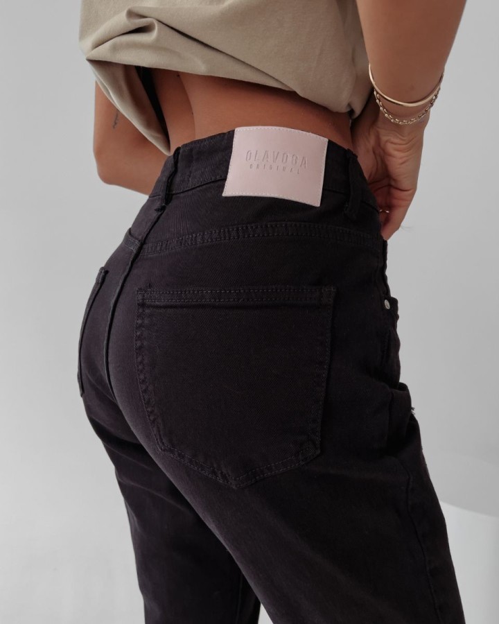 Spodnie jeansowe damskie OLAVOGA RUBIS czerń - FashionPlace - 4