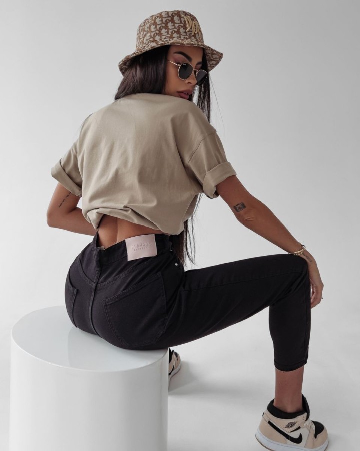 Spodnie jeansowe damskie OLAVOGA RUBIS czerń - FashionPlace - 5