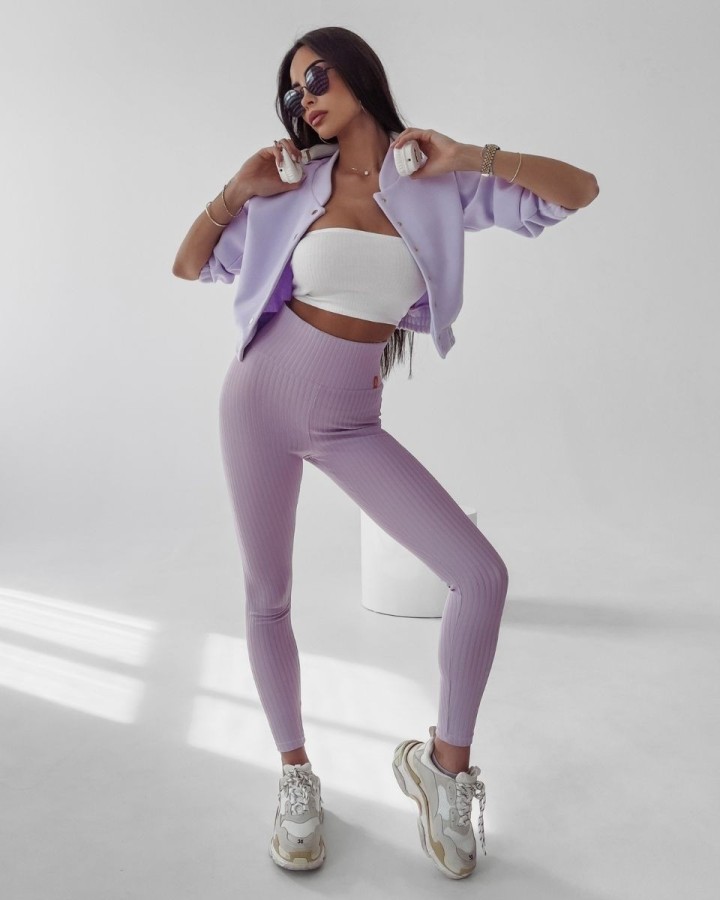 Legginsy damskie OLAVOGA DEBRA lila - FashionPlace - 3