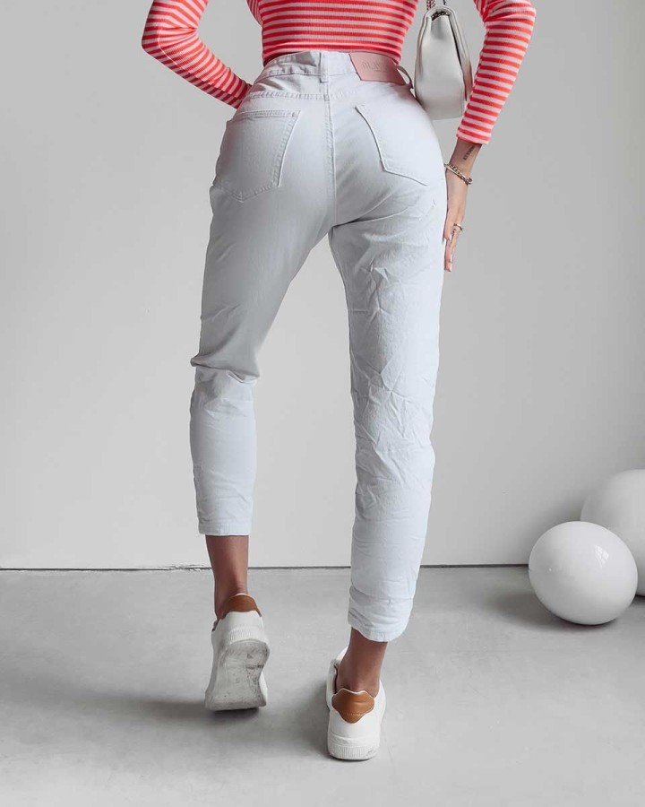 Spodnie jeansowe damskie OLAVOGA CAMI 249 biały - FashionPlace - 4