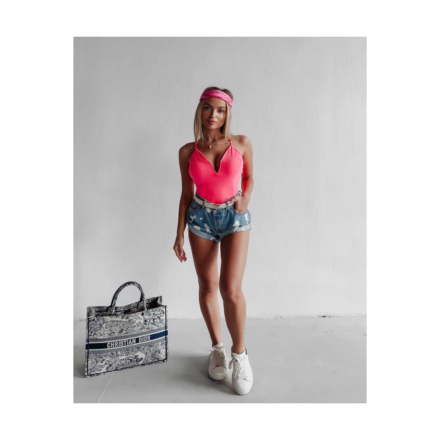 Body damskie OLAVOGA CARTE neon coral - FashionPlace - 4