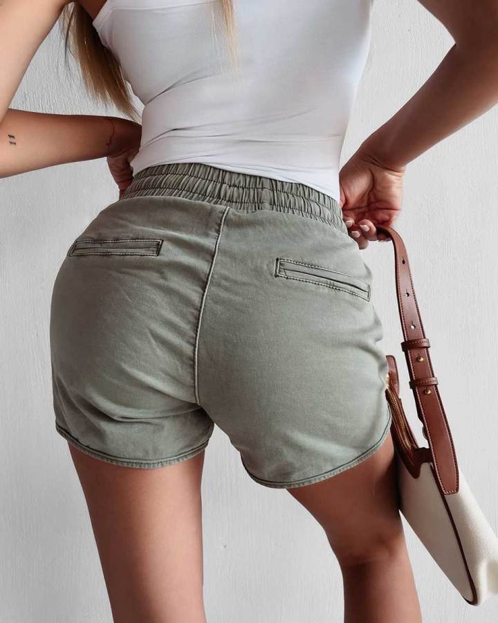 Spodenki damskie OLAVOGA BELLE 7259 khaki - FashionPlace - 3