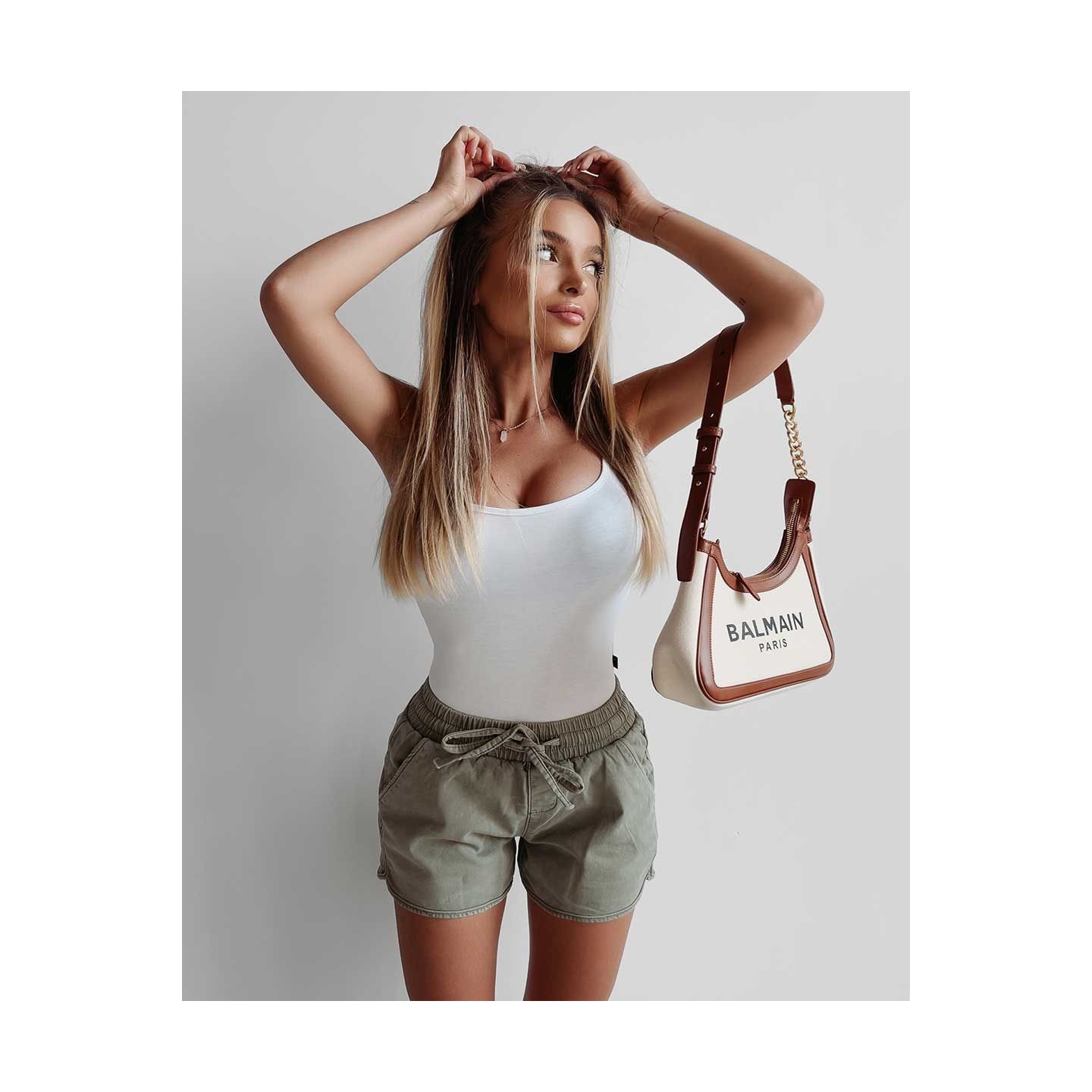 Spodenki damskie OLAVOGA BELLE 7259 khaki - FashionPlace - 6