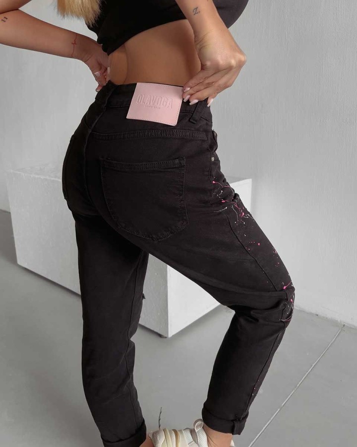 Spodnie jeansowe damskie OLAVOGA CUBA 1013 czerń - FashionPlace - 1