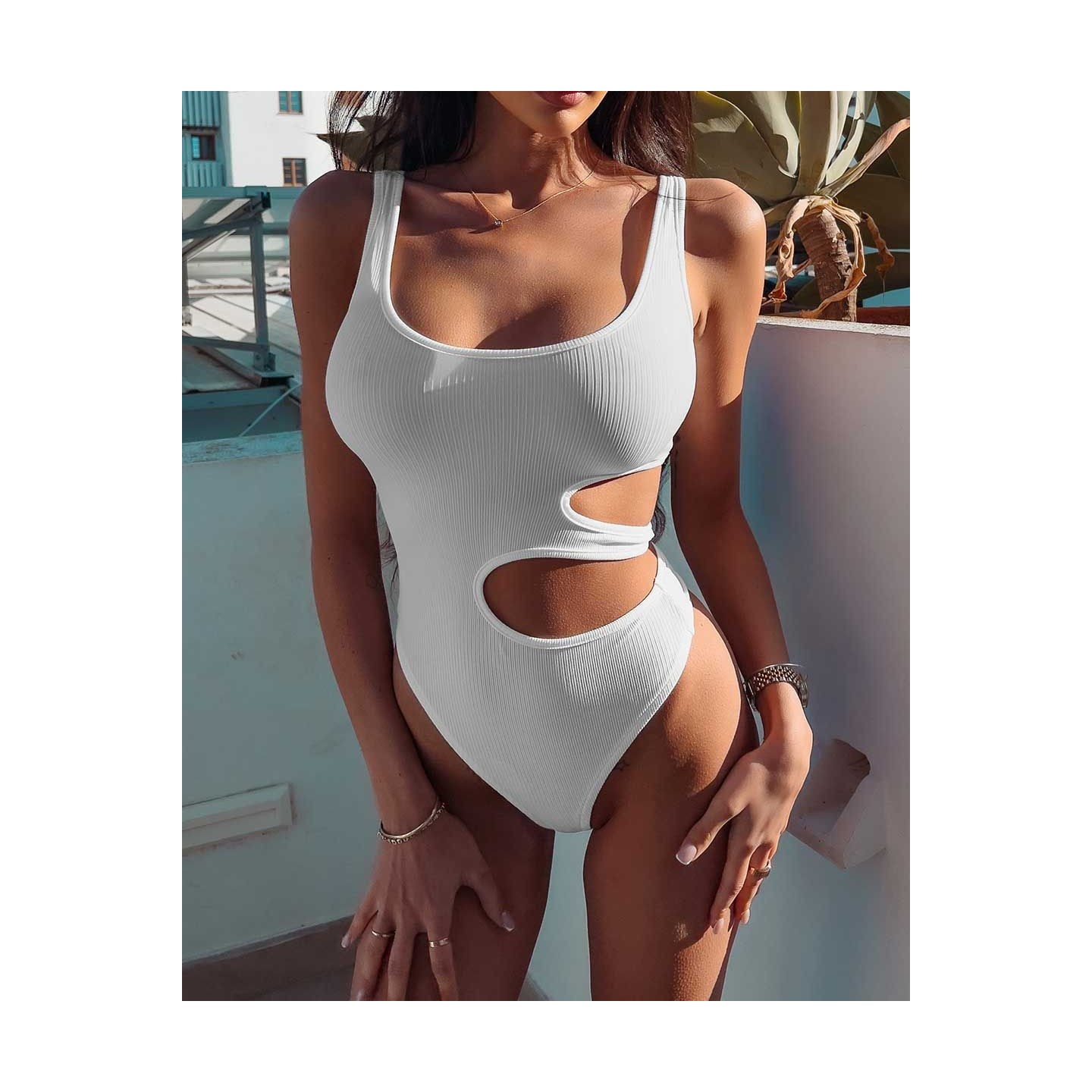 Body damskie OLAVOGA SELIA ecru - FashionPlace - 2
