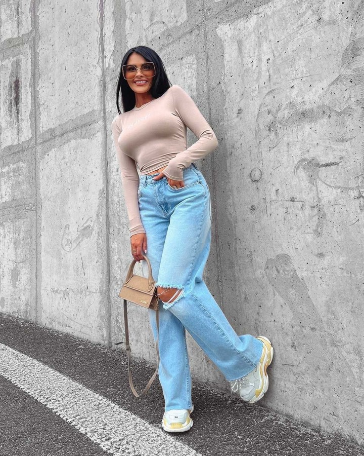 Spodnie damskie jeansowe OLAVOGA Morgan 2023 niebieskie - FashionPlace - 2