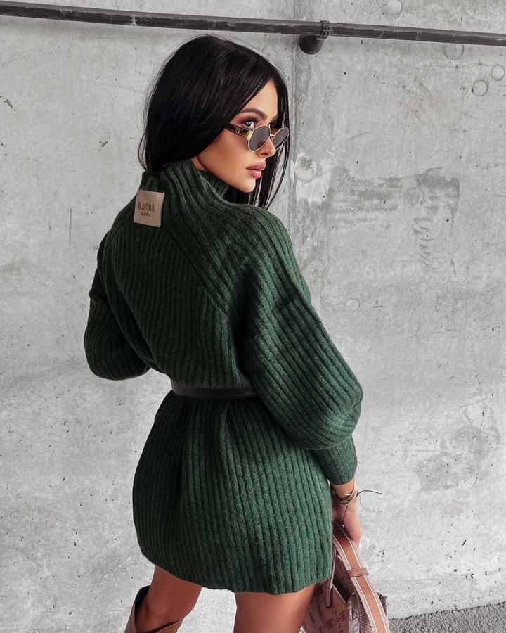 Sweter damski OLAVOGA Lope 2023 zielony - FashionPlace - 3