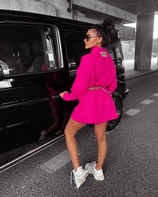 Sweter damski OLAVOGA Lope 2023 róż - FashionPlace - 1