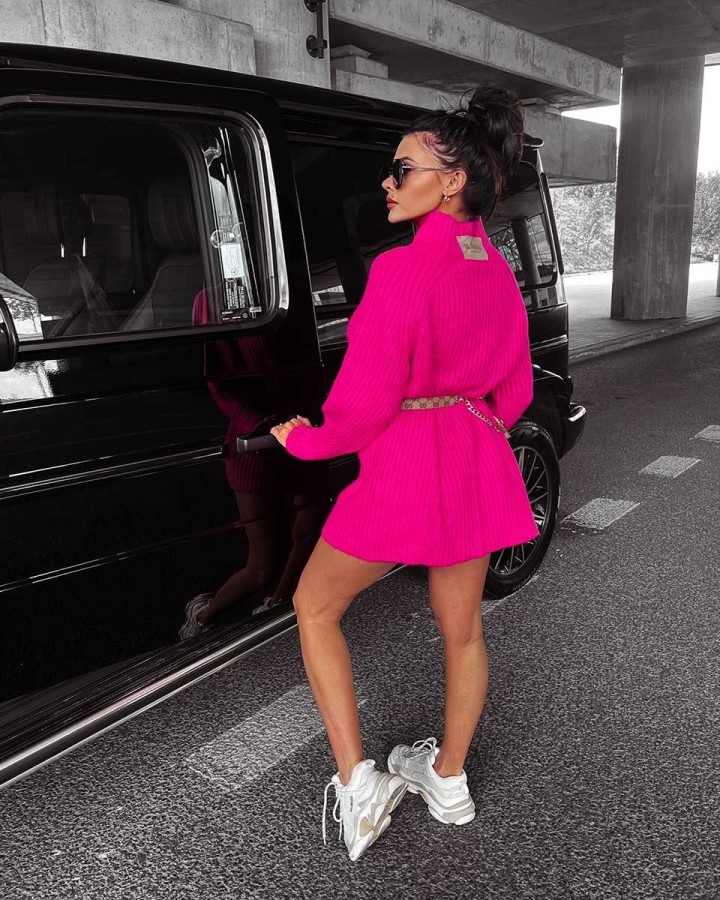 Sweter damski OLAVOGA Lope 2023 róż - FashionPlace - 1