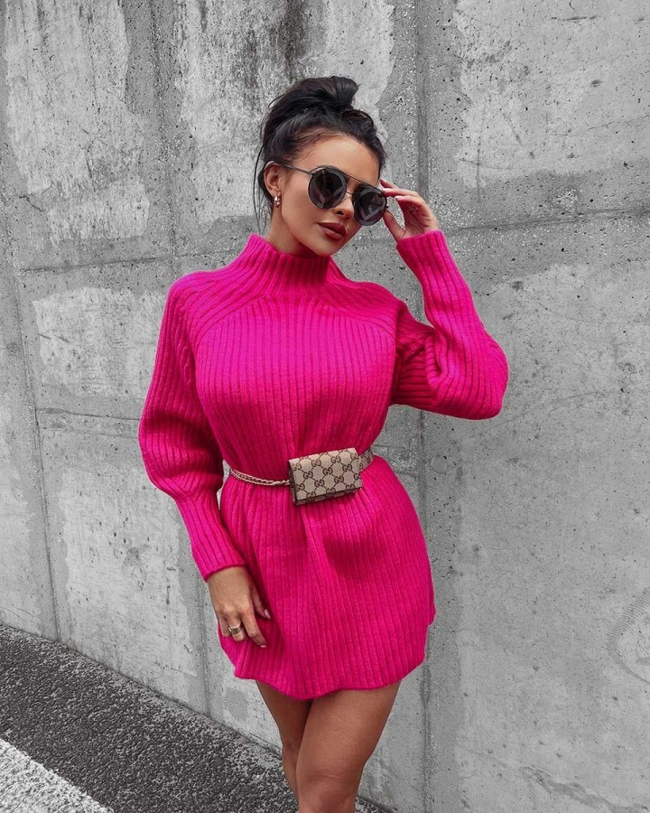Sweter damski OLAVOGA Lope 2023 róż - FashionPlace - 3