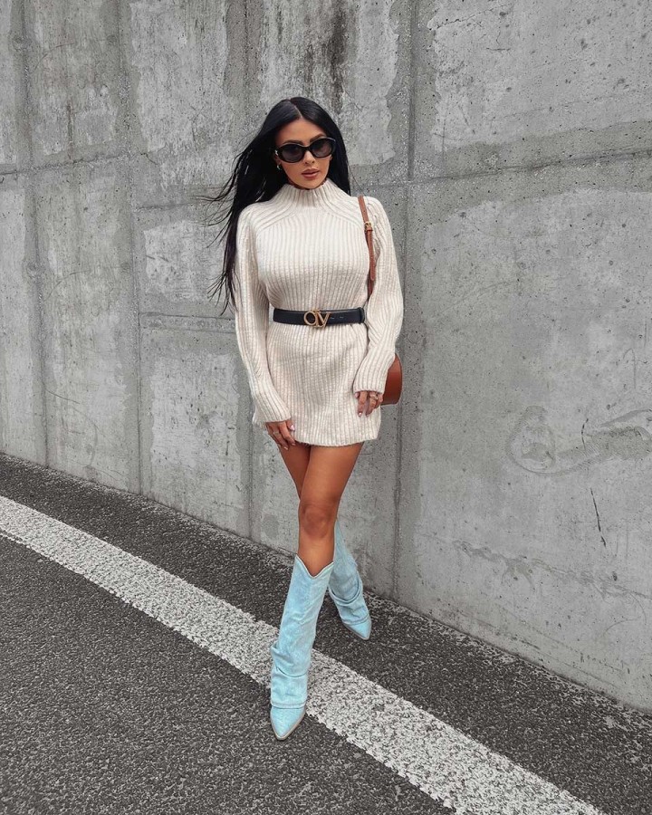 Sweter damski OLAVOGA Lope 2023 beż - FashionPlace - 2