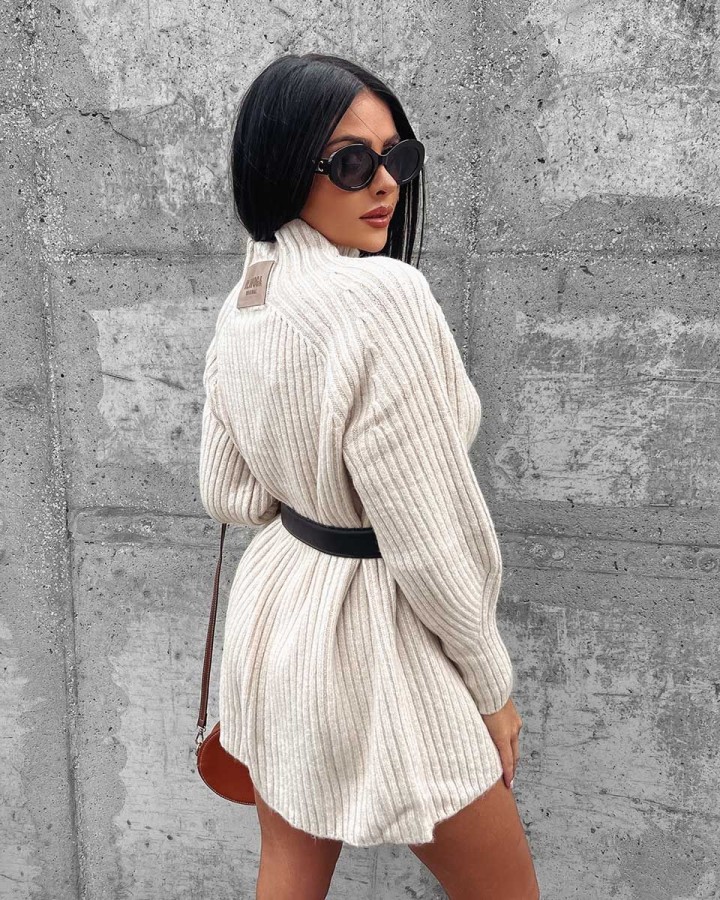 Sweter damski OLAVOGA Lope 2023 beż - FashionPlace - 4