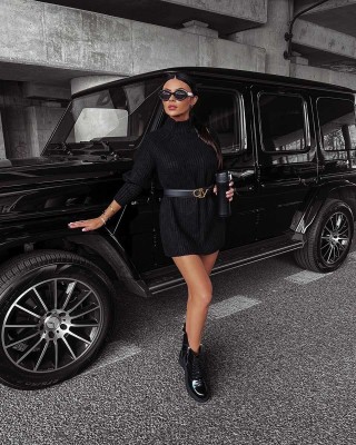 Sweter damski OLAVOGA Lope 2023 czerń - FashionPlace - 1