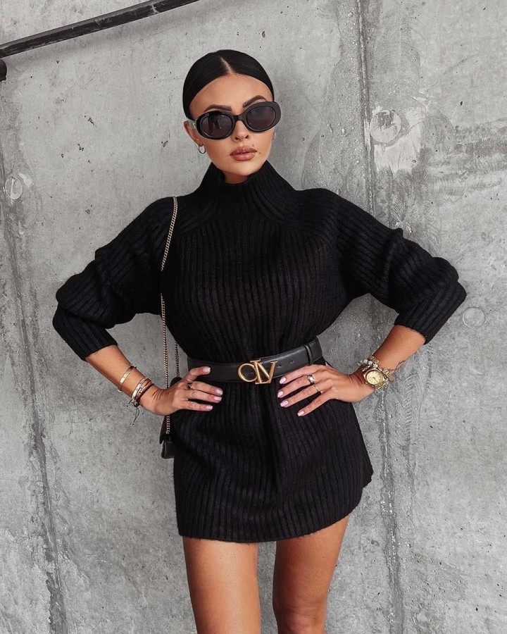 Sweter damski OLAVOGA Lope 2023 czerń - FashionPlace - 4