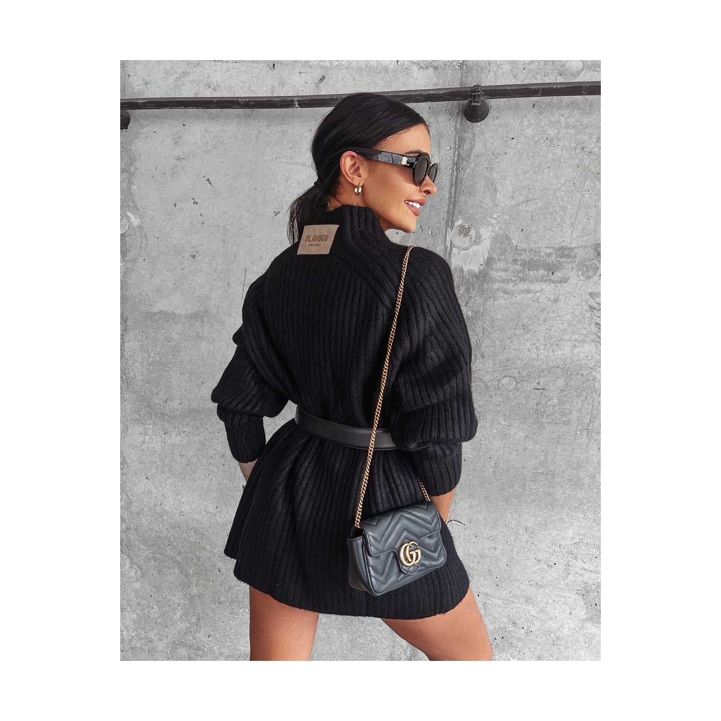 Sweter damski OLAVOGA Lope 2023 czerń - FashionPlace - 5