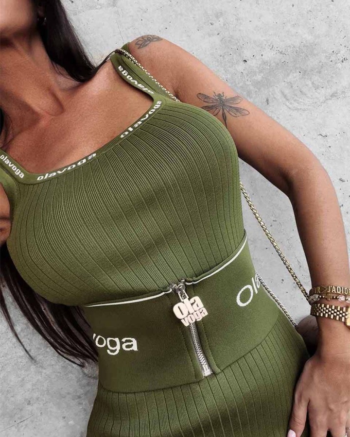 Pasek damski OLAVOGA LIGRA 2023 khaki - FashionPlace - 4