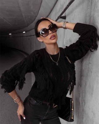Sweter damski OLAVOGA LAREN 2023 czerń - FashionPlace - 1
