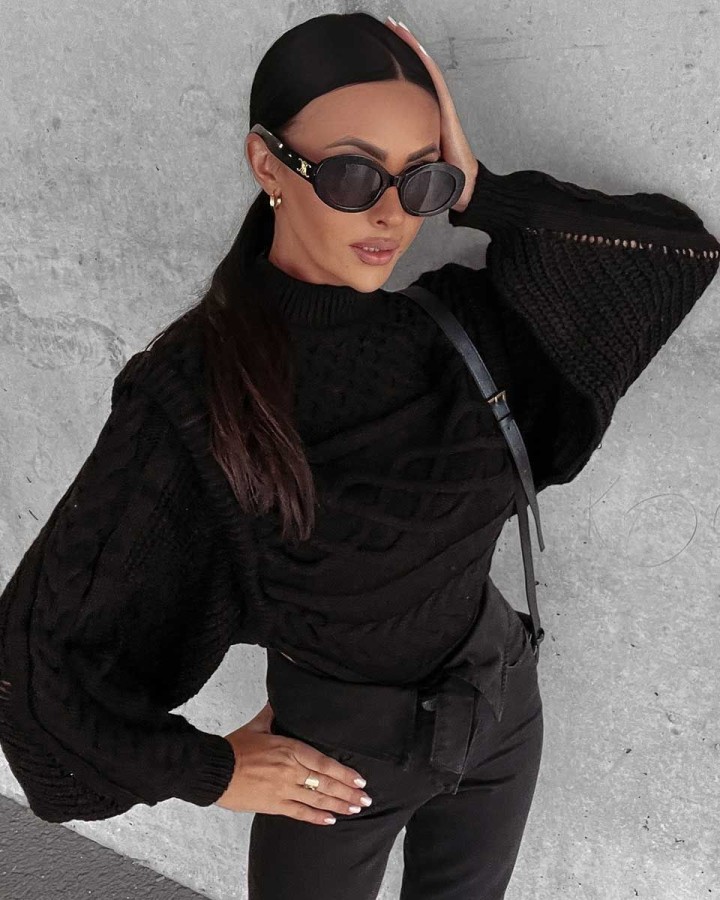 Sweter damski OLAVOGA OSLO 2023 czerń - FashionPlace - 2