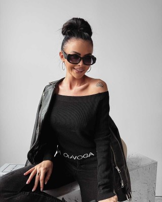 Sweter damski OLAVOGA ART 2023 czerń - FashionPlace - 1