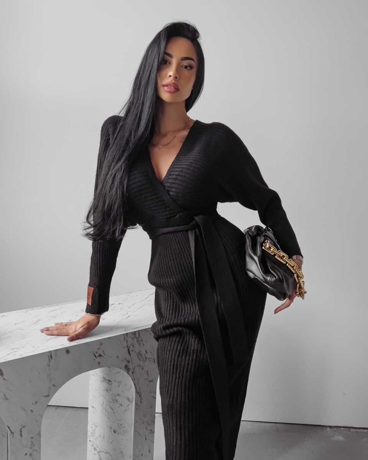 Sukienka OLAVOGA ALETTA 2023 czerń - FashionPlace - 3