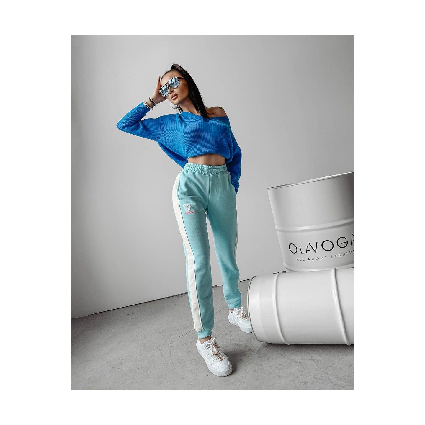 Spodnie damskie OLAVOGA BETIX 2024 błekit - FashionPlace - 3