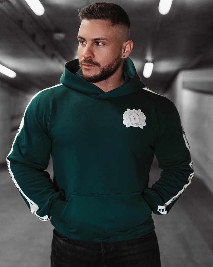 Bluza męska OLAVOGA BALANCE 2024 butelkowa zieleń - FashionPlace - 1