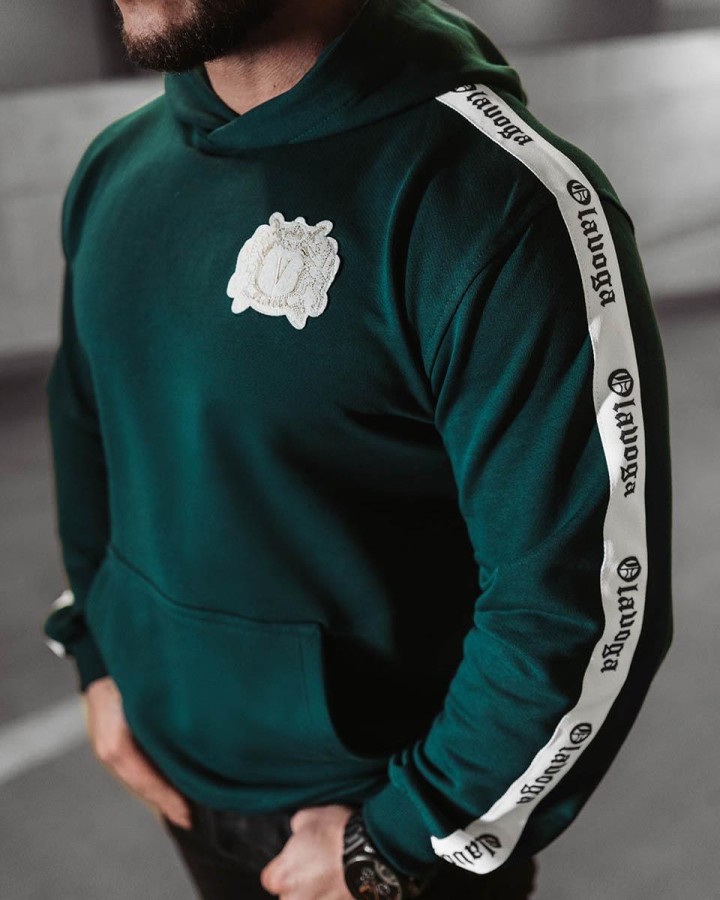 Bluza męska OLAVOGA BALANCE 2024 butelkowa zieleń - FashionPlace - 2