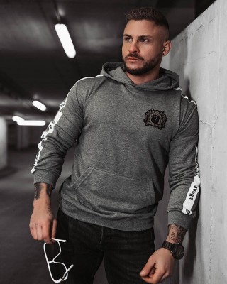 Bluza męska OLAVOGA BALANCE 2024 ciemny szary melanż - FashionPlace - 1