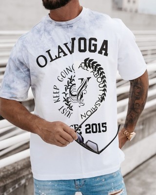 T-shirt męski OLAVOGA FORCE 2024 biało-szary - FashionPlace - 1