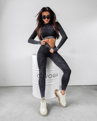 Komplet damski OLAVOGA MEG 2024 sprany czarny - FashionPlace - 1