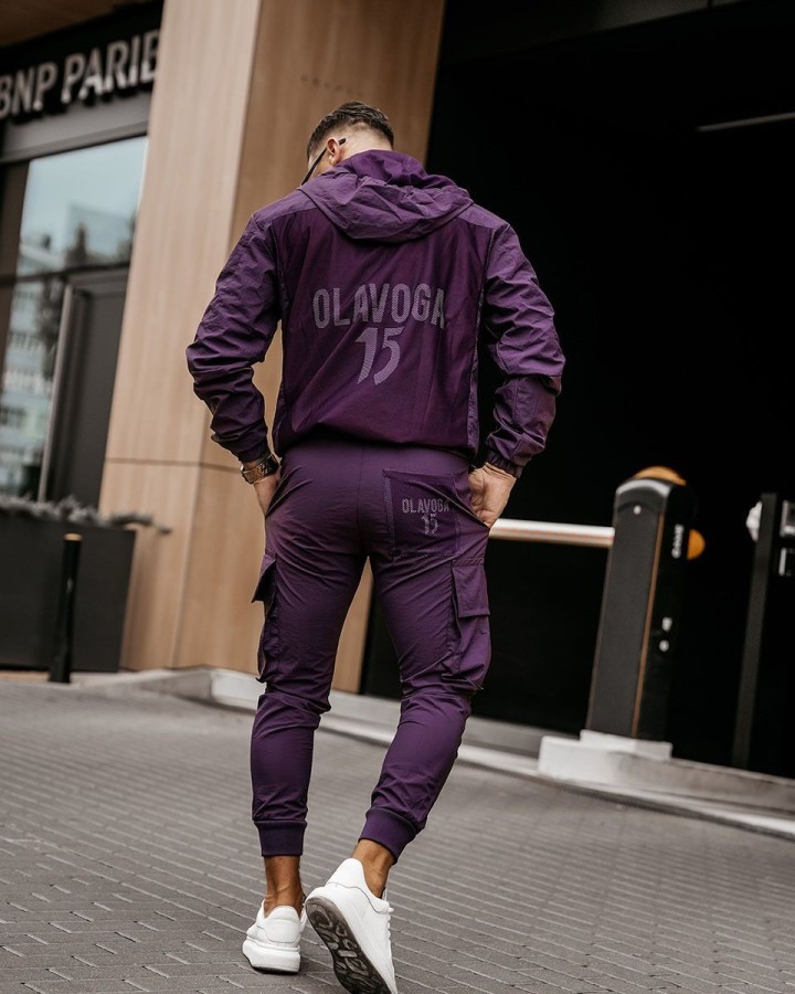 Kurtka męska OLAVOGA CRISP 2024 bordo - FashionPlace - 1
