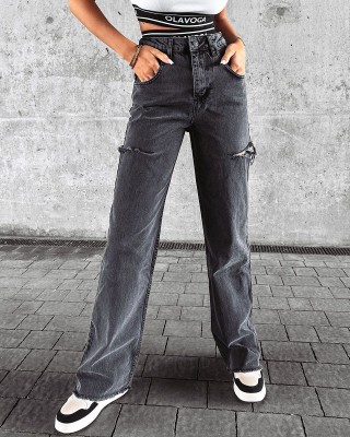 Spodnie damskie OLAVOGA DEIVEN 2024 ciemny szary - FashionPlace - 1