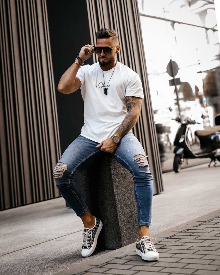 T-Shirt męski OLAVOGA HUNTER 2023 ecru - FashionPlace - 2