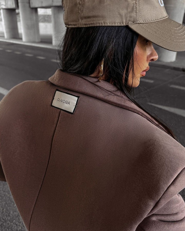 Marynarka damska OLAVOGA MOCHA 2024 kakao - FashionPlace - 4