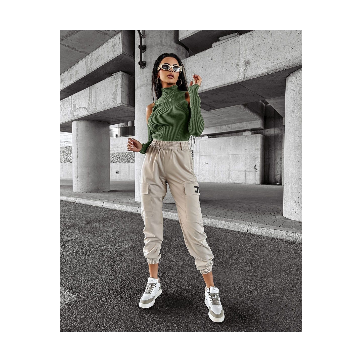 Top damski OLAVOGA FLIGHT 2024 khaki - FashionPlace - 2