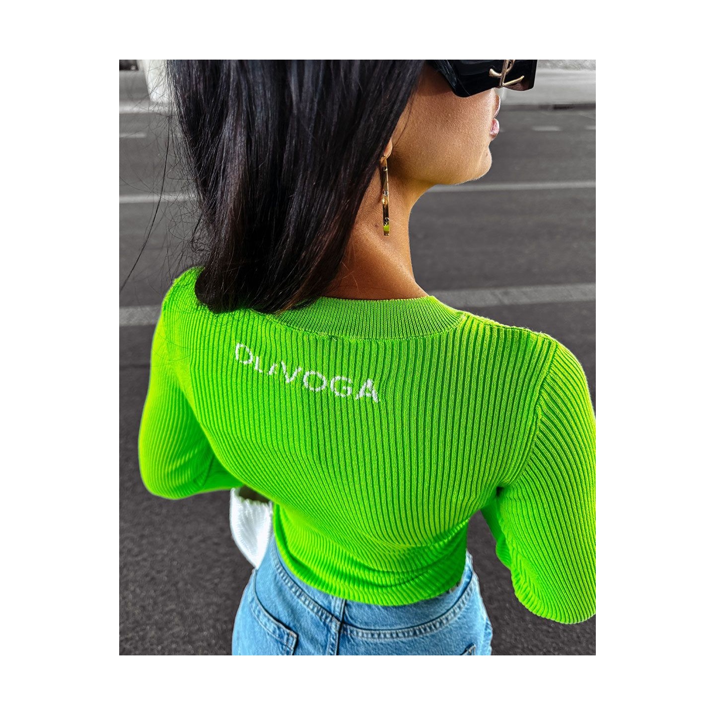 Sweter damski OLAVOGA SOFT 2024 zielony - FashionPlace - 4