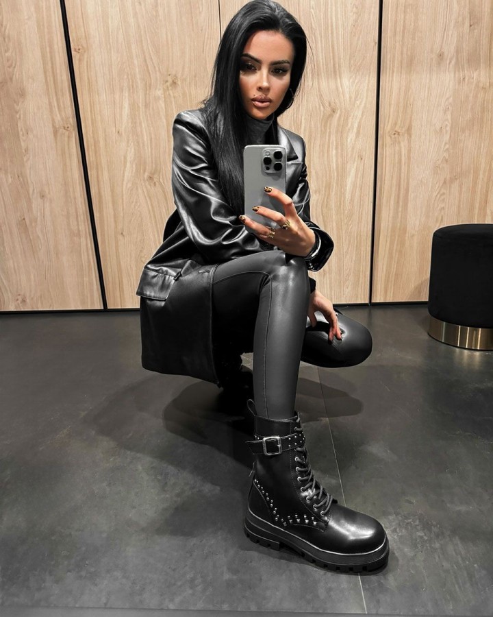 Workery damskie OLAVOGA MANNER 2024 czerń - FashionPlace - 4