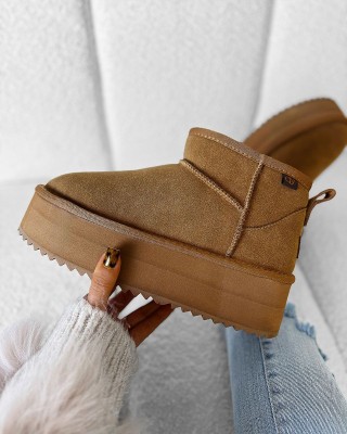 Buty śniegowce damskie OLAVOGA MISTIC 2024 camel - FashionPlace - 1