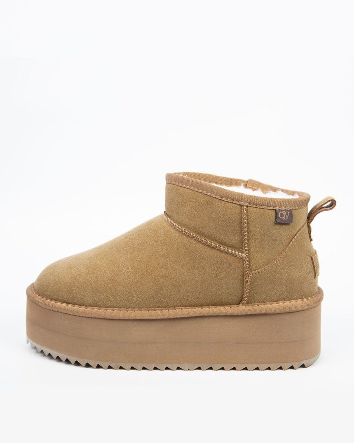 Buty śniegowce damskie OLAVOGA MISTIC 2024 camel - FashionPlace - 4
