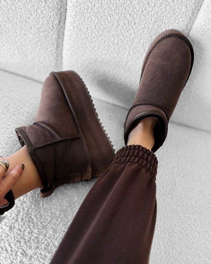 Buty śniegowce damskie OLAVOGA MISTIC 2024 brąz - FashionPlace - 3