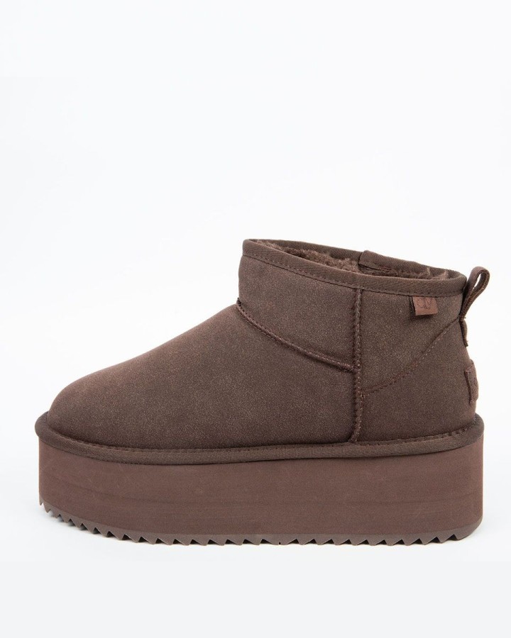 Buty śniegowce damskie OLAVOGA MISTIC 2024 brąz - FashionPlace - 4