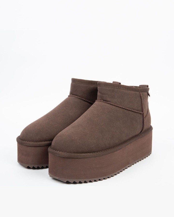 Buty śniegowce damskie OLAVOGA MISTIC 2024 brąz - FashionPlace - 5
