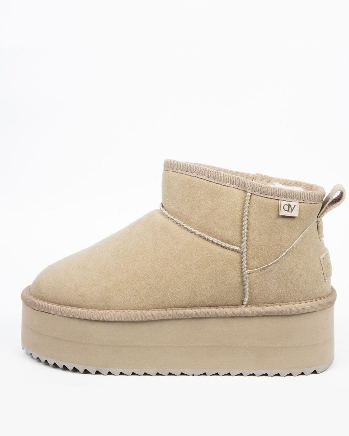 Buty śniegowce damskie OLAVOGA MISTIC 2024 beż - FashionPlace - 2