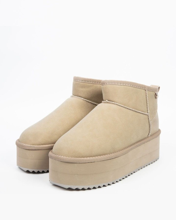 Buty śniegowce damskie OLAVOGA MISTIC 2024 beż - FashionPlace - 3